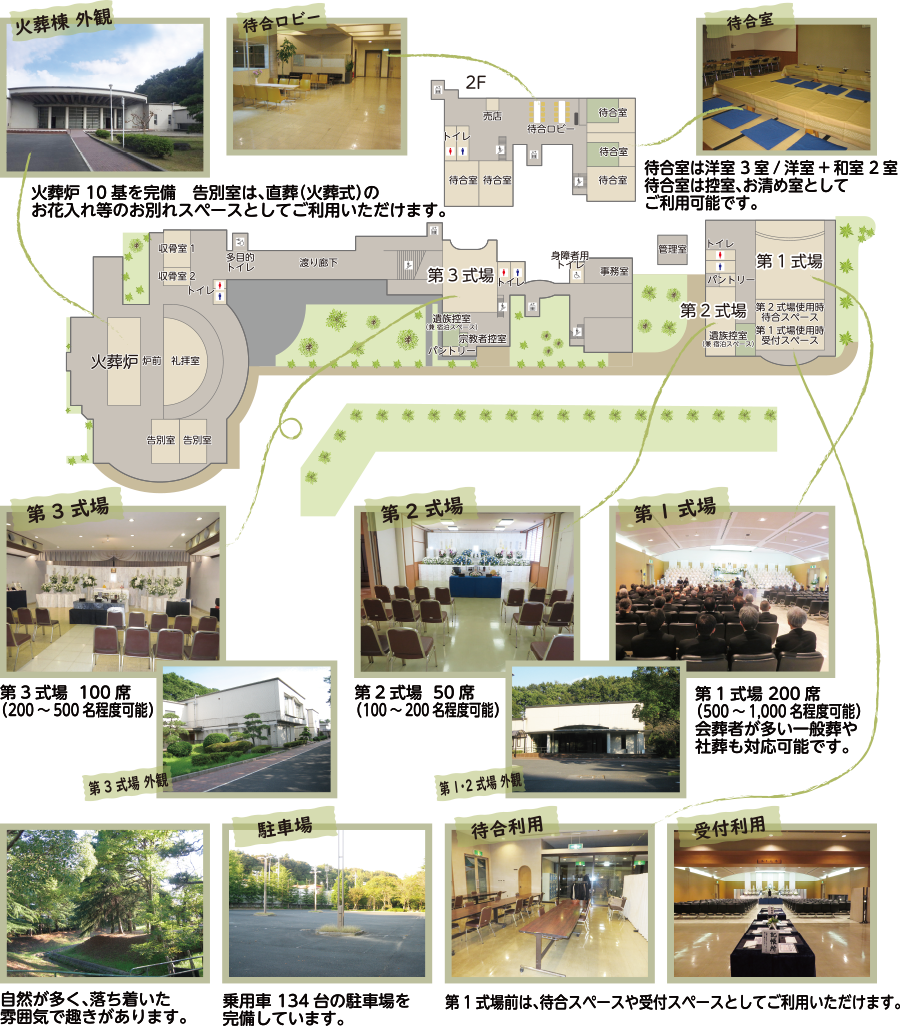 市川市斎場 エリアマップ