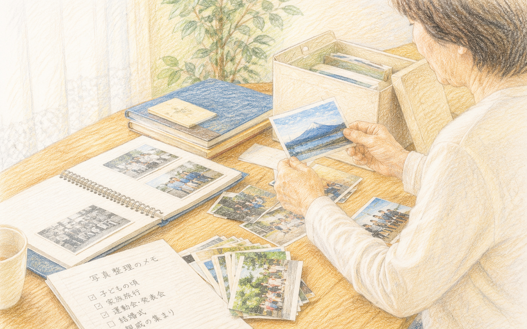 写真を整理することも終活です